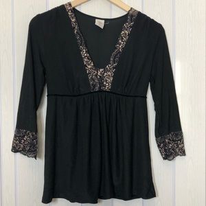 🌟 In Bloom by Jon quill Black Top Womens Small